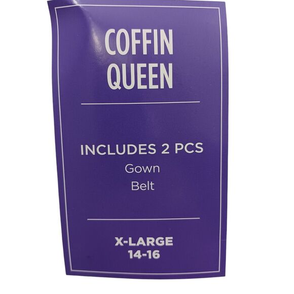 Vampire Wicked Queen Costume Child XL 14-16 BAT WING Sleeves Velvet Halloween - Picture 13 of 16